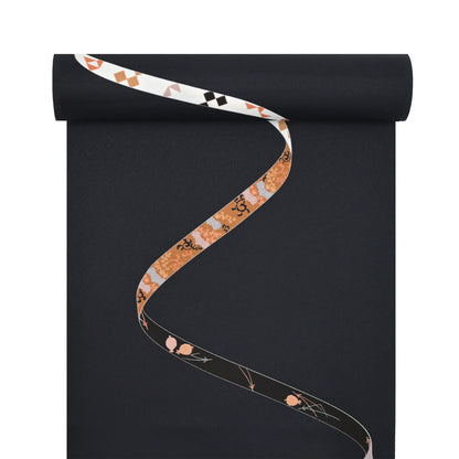 東レシルック 小紋 ～大久保信子流きもの～「鬘帯（かずらおび）」 黒 【袷・単衣用】