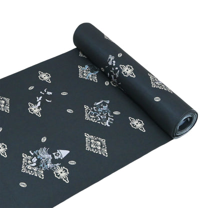 【撫松庵】楊柳洗える長襦袢 猫歌舞伎 黒