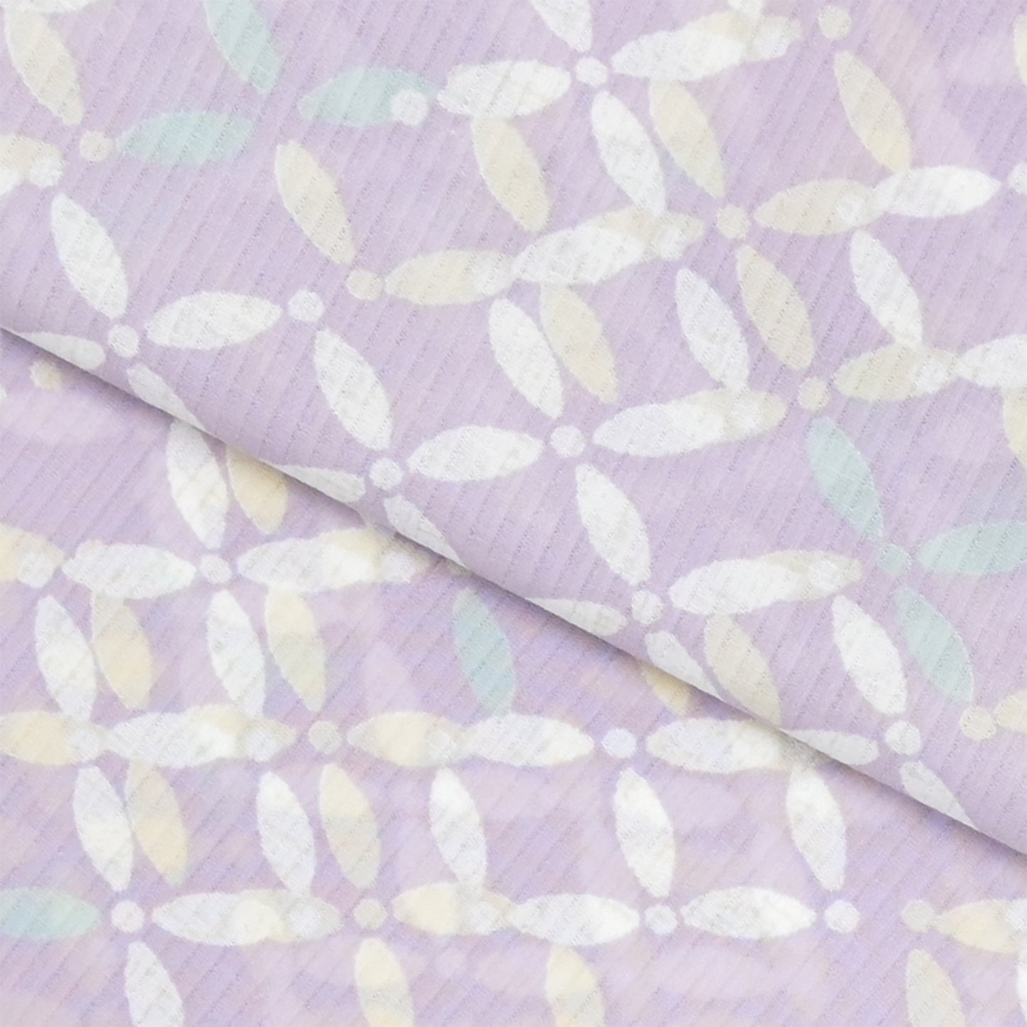 【東レ爽竹】新開発ストレッチ長襦袢 「七宝」ラベンダー　#スリーシーズン