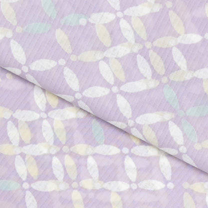 【東レ爽竹】新開発ストレッチ長襦袢 「七宝」ラベンダー　#スリーシーズン