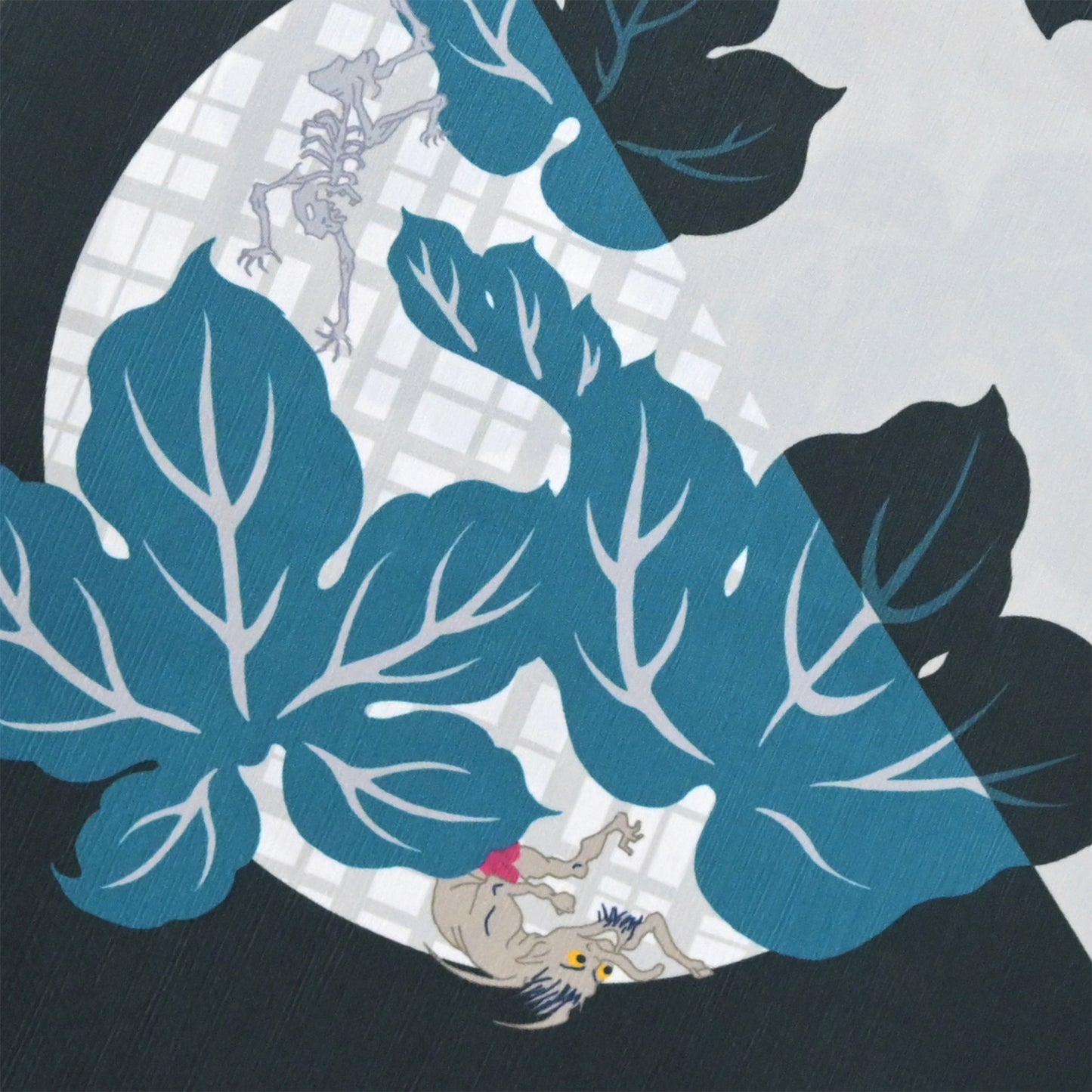 【撫松庵】楊柳洗える長襦袢 妖怪と蔦