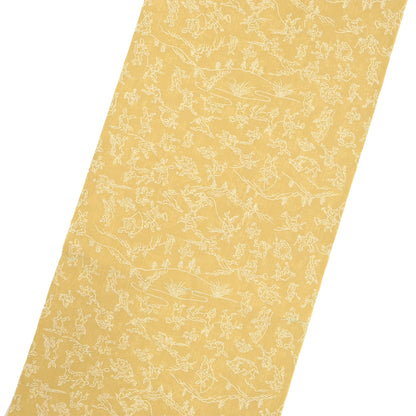 【東レ爽竹】スリーシーズン 長襦袢　「鳥獣戯画」　マスタード