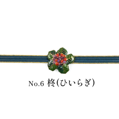 【七宝焼】帯留め　四季暦　秋・冬