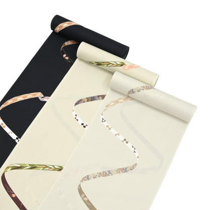 東レシルック 小紋 ～大久保信子流きもの～「鬘帯（かずらおび）」 黒 【袷・単衣用】