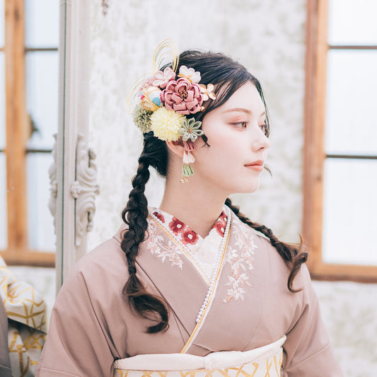 【Arenca】髪飾り 花蝶風月 4カラー 成人式・卒業式