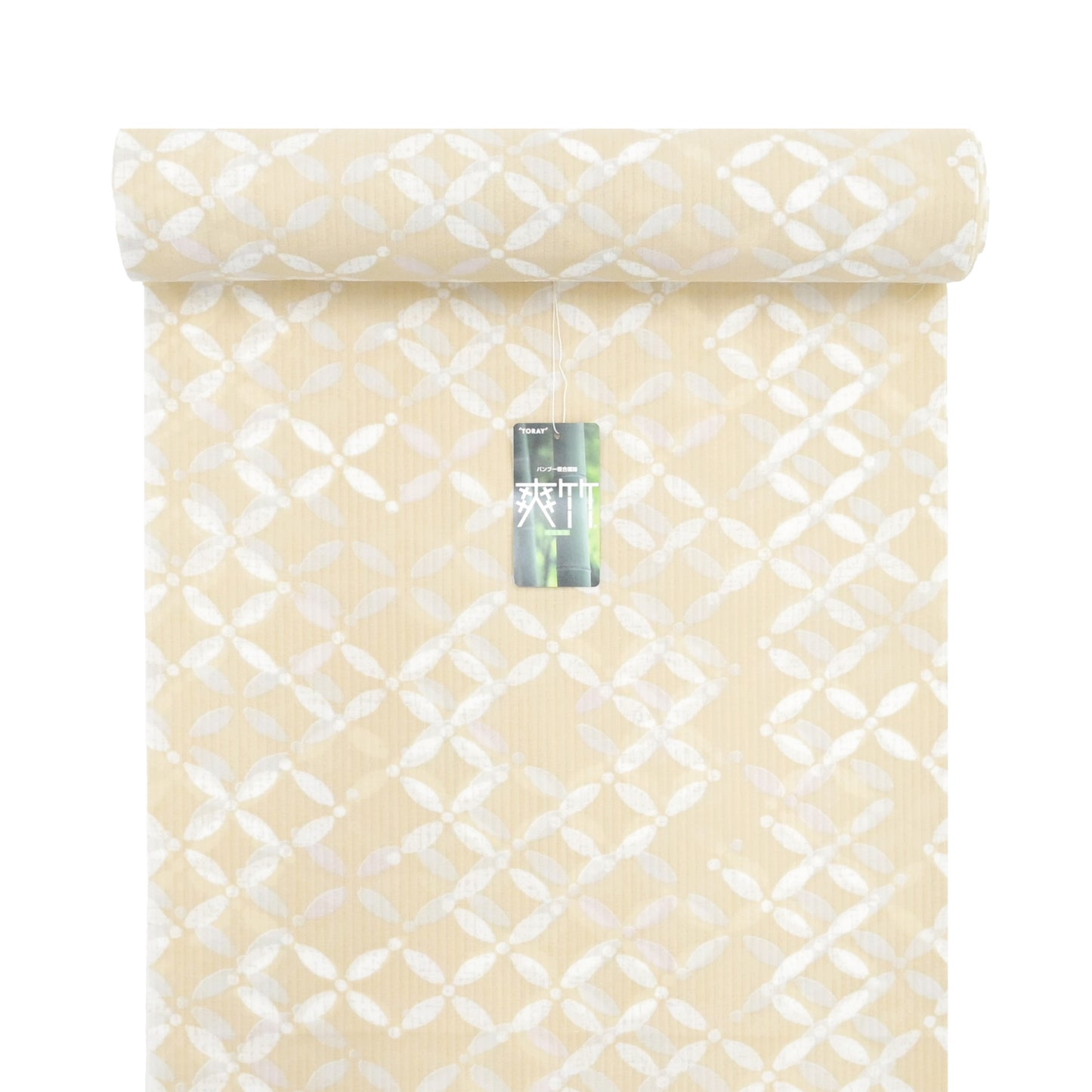 【東レ爽竹】新開発ストレッチ長襦袢 「七宝」クリーム　#スリーシーズン