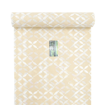 【東レ爽竹】新開発ストレッチ長襦袢 「七宝」クリーム　#スリーシーズン