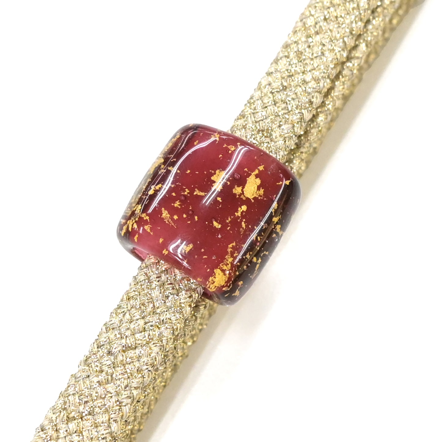 トンボ玉帯留め付き三分紐・飾り紐　4カラー