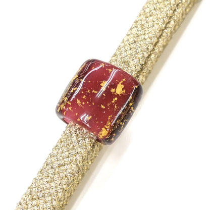 トンボ玉帯留め付き三分紐・飾り紐　4カラー