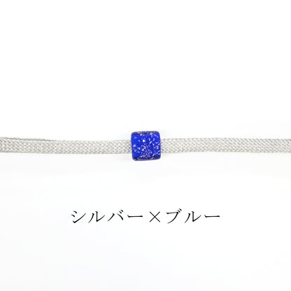 トンボ玉帯留め付き三分紐・飾り紐　4カラー