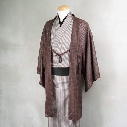 【Kimono-Factory-nono】男物薄羽織 Chess #紳士/メンズ