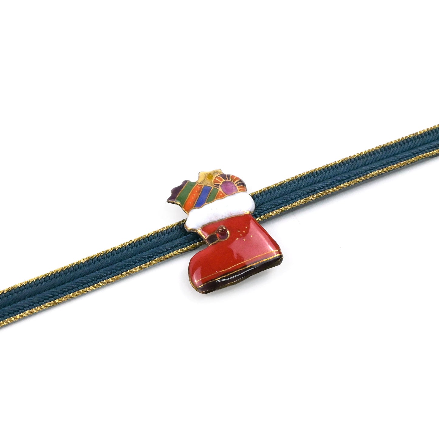 【七宝焼】帯留め クリスマスシリーズ