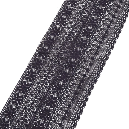 【撫松庵】レース袋なごや帯 黒紫 仕立て上がり