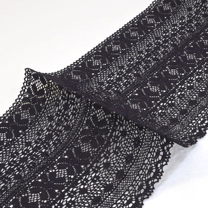 【撫松庵】レース袋なごや帯 黒紫 仕立て上がり