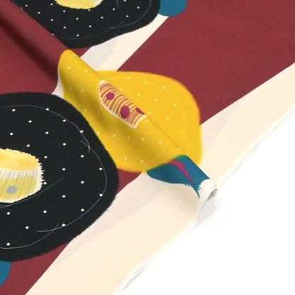 【撫松庵】楊柳洗える長襦袢「大正椿」