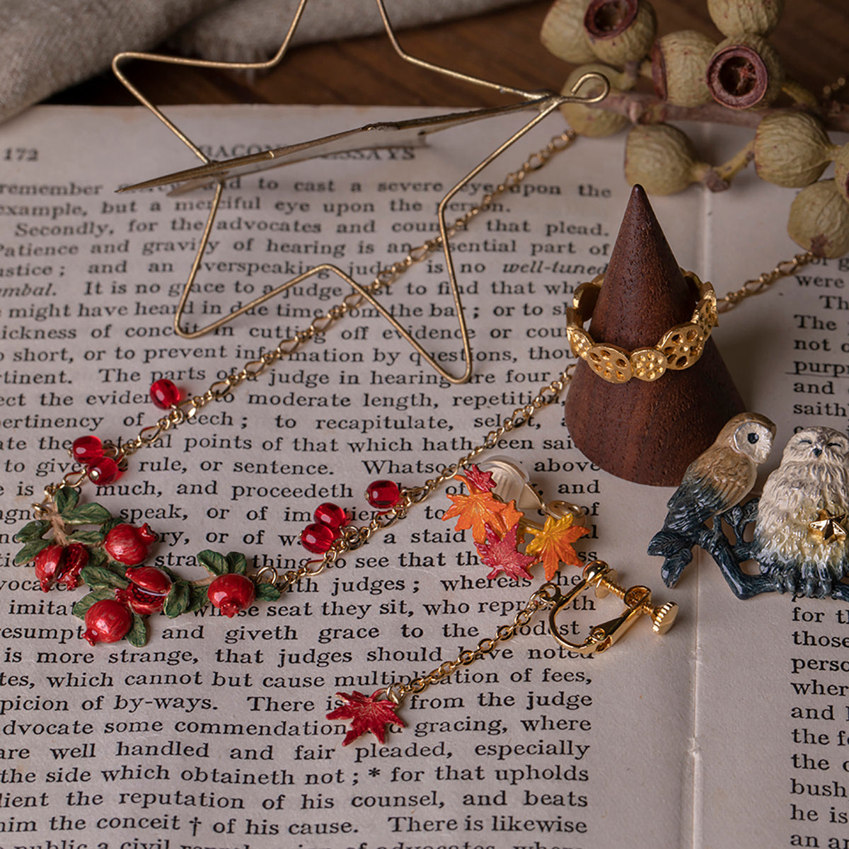 【Palnart Poc】イヤリング「もみじ/ Autumn Leaves」