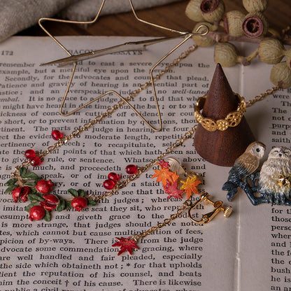 【Palnart Poc】イヤリング「もみじ/ Autumn Leaves」