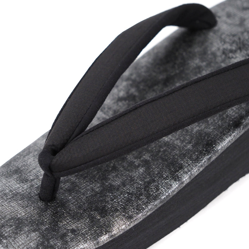 【Kimono-Factory-nono】菱屋カレンブロッソ 本場縞大島カフェ草履 銀霞 H-27 #女性用