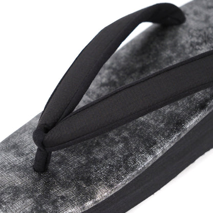 【Kimono-Factory-nono】菱屋カレンブロッソ 本場縞大島カフェ草履 銀霞 H-27 #女性用