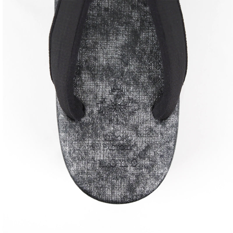 【Kimono-Factory-nono】菱屋カレンブロッソ 本場縞大島カフェ草履 銀霞 H-27 #女性用