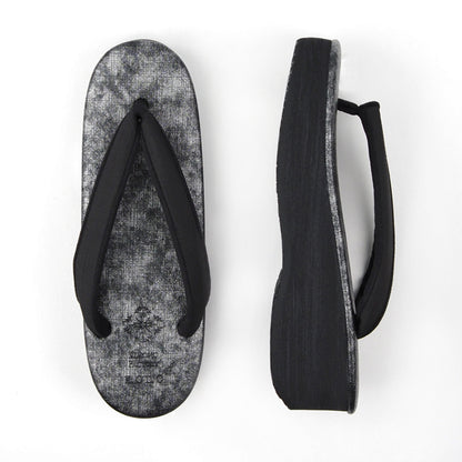 【Kimono-Factory-nono】菱屋カレンブロッソ 本場縞大島カフェ草履 銀霞 H-27 #女性用