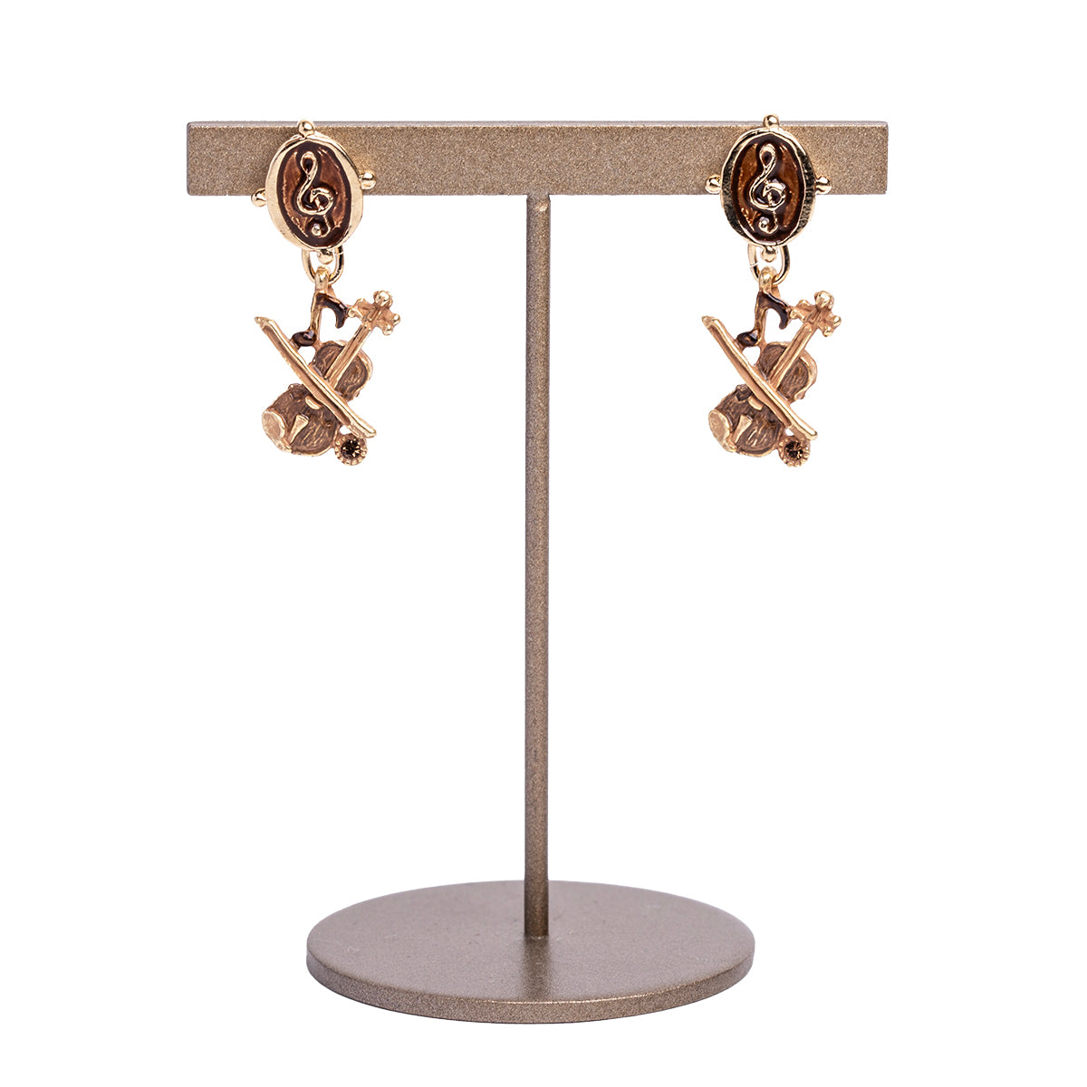 【HOFMUSICA】 ピアス「バイオリン・ブラン / Violin Brun」 #ホーフムジカ