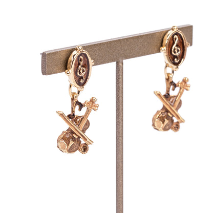 【HOFMUSICA】 ピアス「バイオリン・ブラン / Violin Brun」 #ホーフムジカ