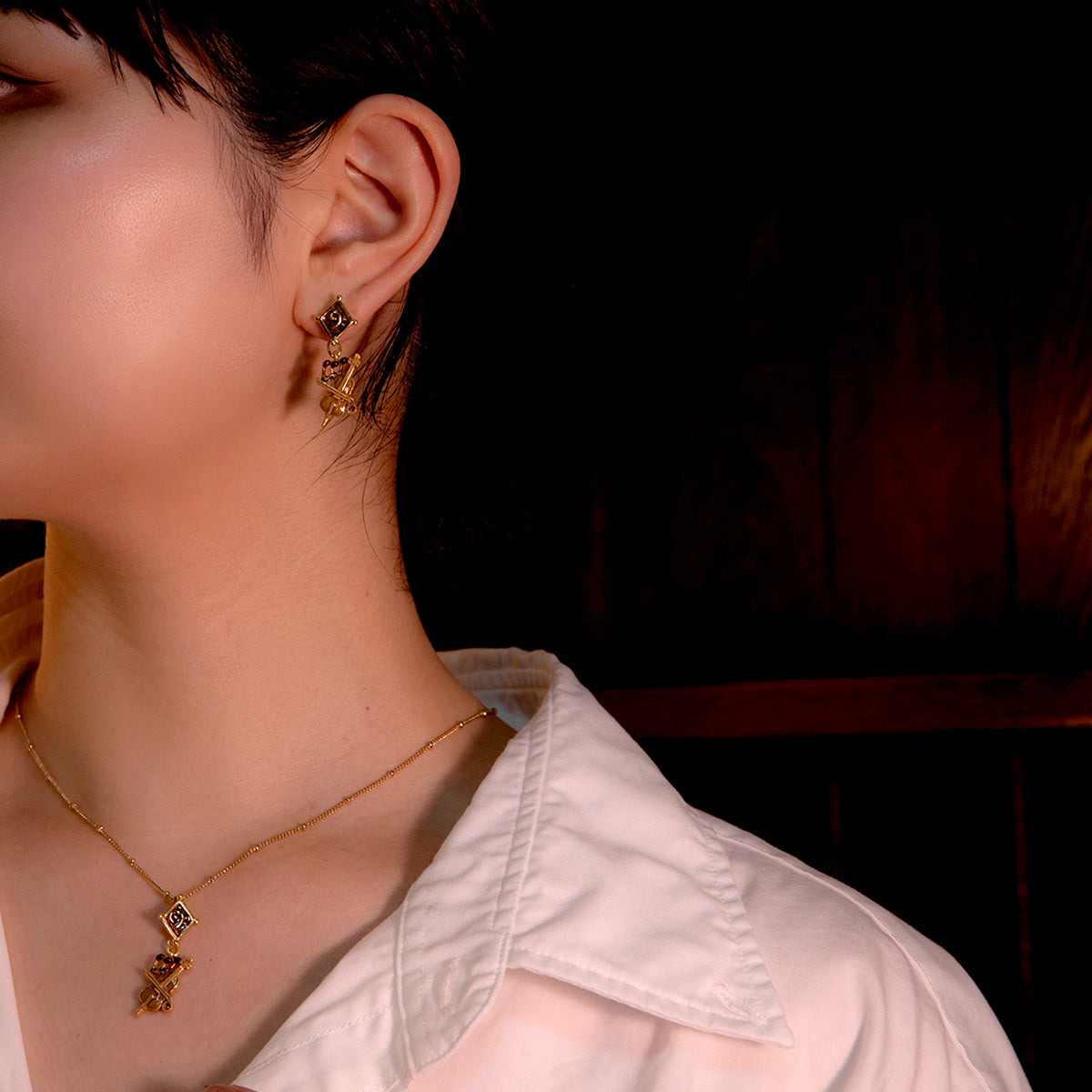 【HOFMUSICA】 ピアス「チェロ・ブラン / Cello Brun」 #ホーフムジカ