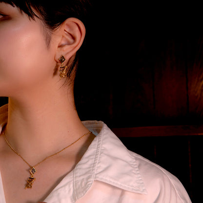 【HOFMUSICA】 ピアス「チェロ・ブラン / Cello Brun」 #ホーフムジカ