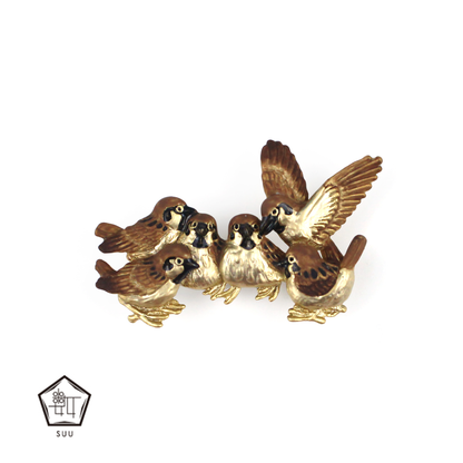 【数-SUU-】帯留め「喜雀図」