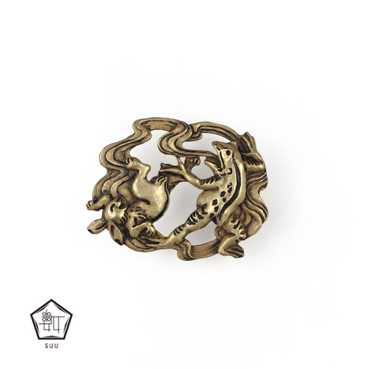 【数-SUU-】帯留め「鳥獣戯画・相撲」