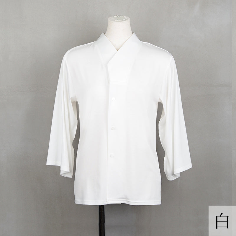 ☆SALE☆【Kimono-Factory-nono】前あき7分袖Tシャツ襦袢 Ready7