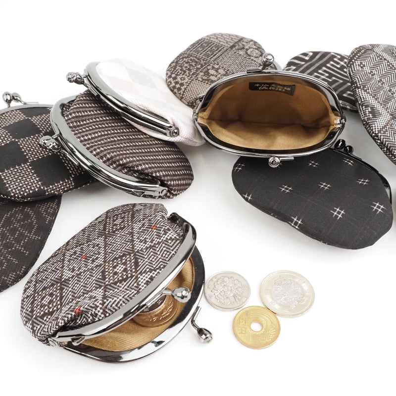 【Kimono-Factory-nono】大島紬の小さながま口財布