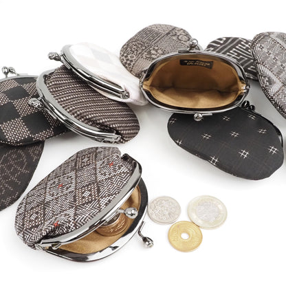 【Kimono-Factory-nono】大島紬の小さながま口財布