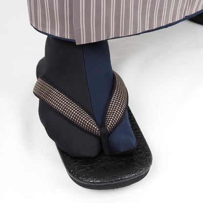 【Kimono-Factory-nono】ストレッチ足袋 dual【紺×黒】 6サイズ（男女兼用）