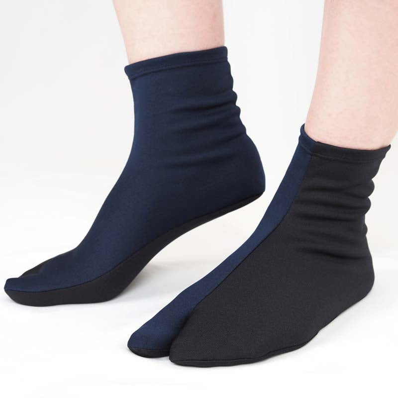 【Kimono-Factory-nono】ストレッチ足袋 dual【紺×黒】 6サイズ（男女兼用）