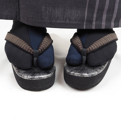 【Kimono-Factory-nono】ストレッチ足袋 dual【紺×黒】 6サイズ（男女兼用）