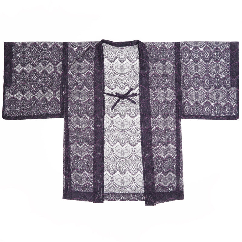 ☆New color☆【Kimono-Factory-nono】レース薄羽織 Grace パープル