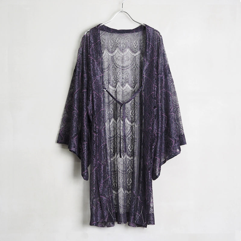 ☆New color☆【Kimono-Factory-nono】レース薄羽織 Grace パープル