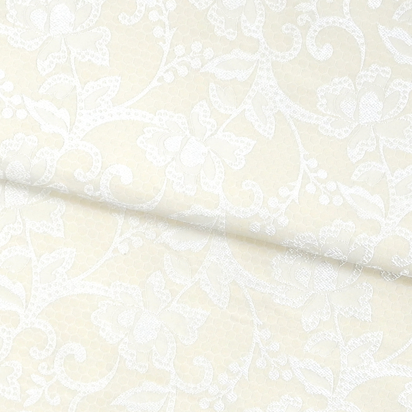 大人兵児帯 女性用 レース風フラワー オフホワイト