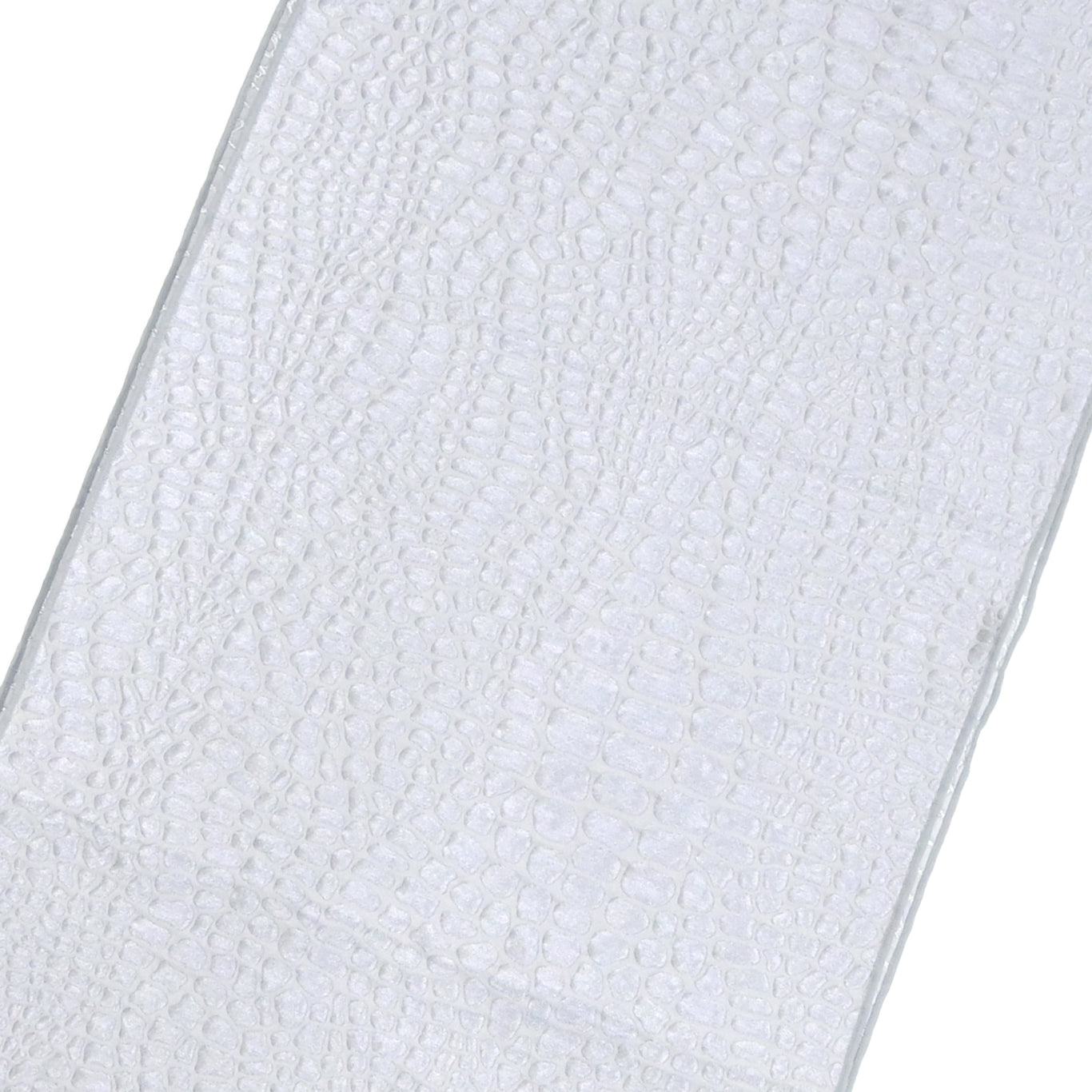 大人兵児帯 女性用 クロコダイル柄 シルバー