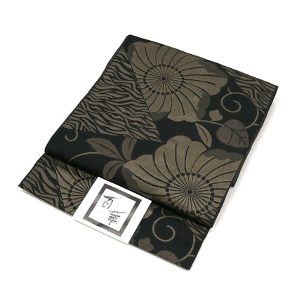 お仕立て上がり八寸なごや帯 辻が花-ブラウン #名古屋帯 #カジュアル