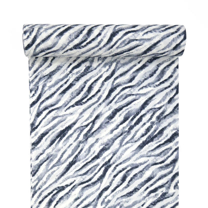 東レシルック 小紋 ～fuku～「ゼブラ」ホワイト×グレー 【袷・単衣用】