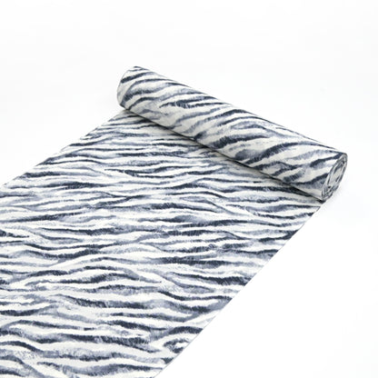 東レシルック 小紋 ～fuku～「ゼブラ」ホワイト×グレー 【袷・単衣用】