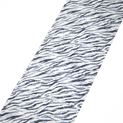 東レシルック 小紋 ～fuku～「ゼブラ」ホワイト×グレー 【袷・単衣用】