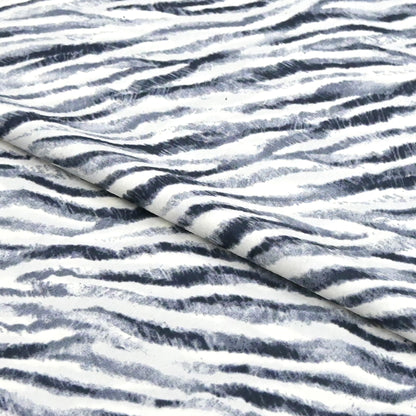東レシルック 小紋 ～fuku～「ゼブラ」ホワイト×グレー 【袷・単衣用】