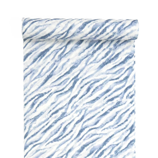 東レシルック 小紋 ～fuku～「ゼブラ」ライトブルー 【袷・単衣用】