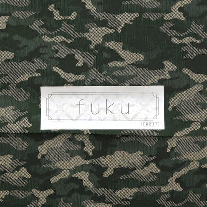 東レシルック 小紋 ～fuku～「カモフラージュ」グリーン 【袷・単衣用】