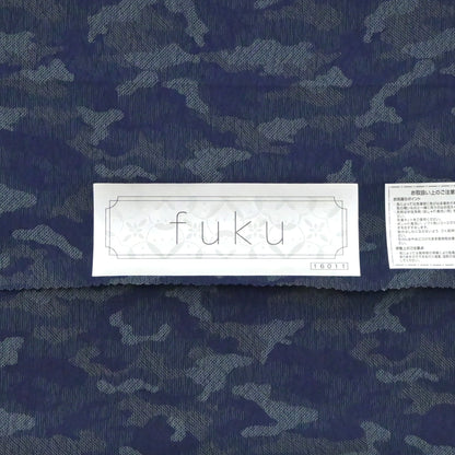 東レシルック 小紋 ～fuku～「カモフラージュ」ネイビー 【袷・単衣用】