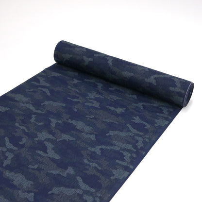 東レシルック 小紋 ～fuku～「カモフラージュ」ネイビー 【袷・単衣用】